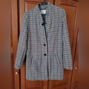 Old Navy Women's Houndstooth Pea Coat